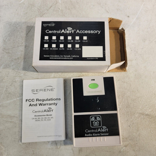 Serene Central Alert Audio Alarm Sensor New in Box CA-AX