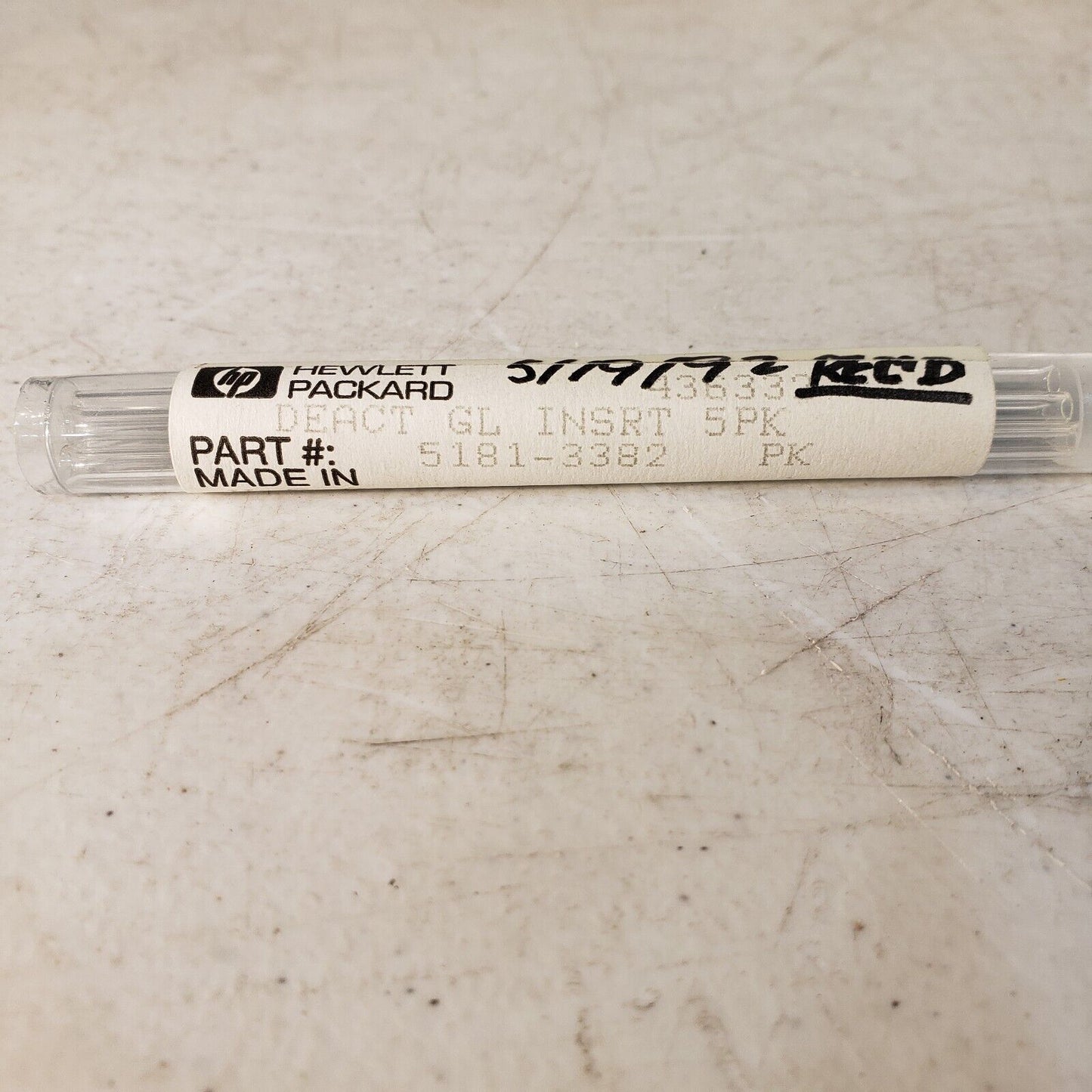 Aligent HP 5181-3382 Glass Liner, For Packed Column, Disposable, Deactivated