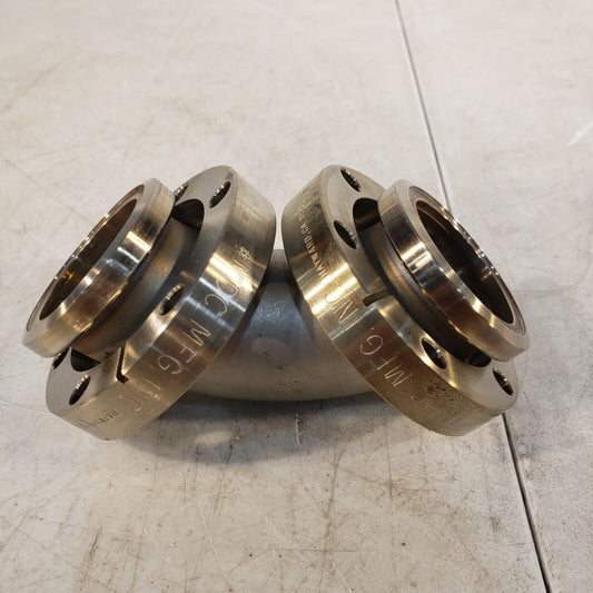 DN35CF DN40CF 2.75" CF Conflat 90 Degree Elbow High Vacuum Stainless Steel