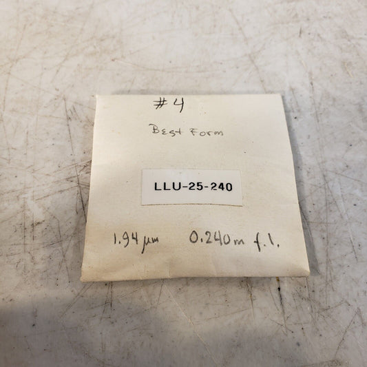 LLU-25-240 Optical Lens 0.24m Focal Length 1.94um, 25mm Diameter