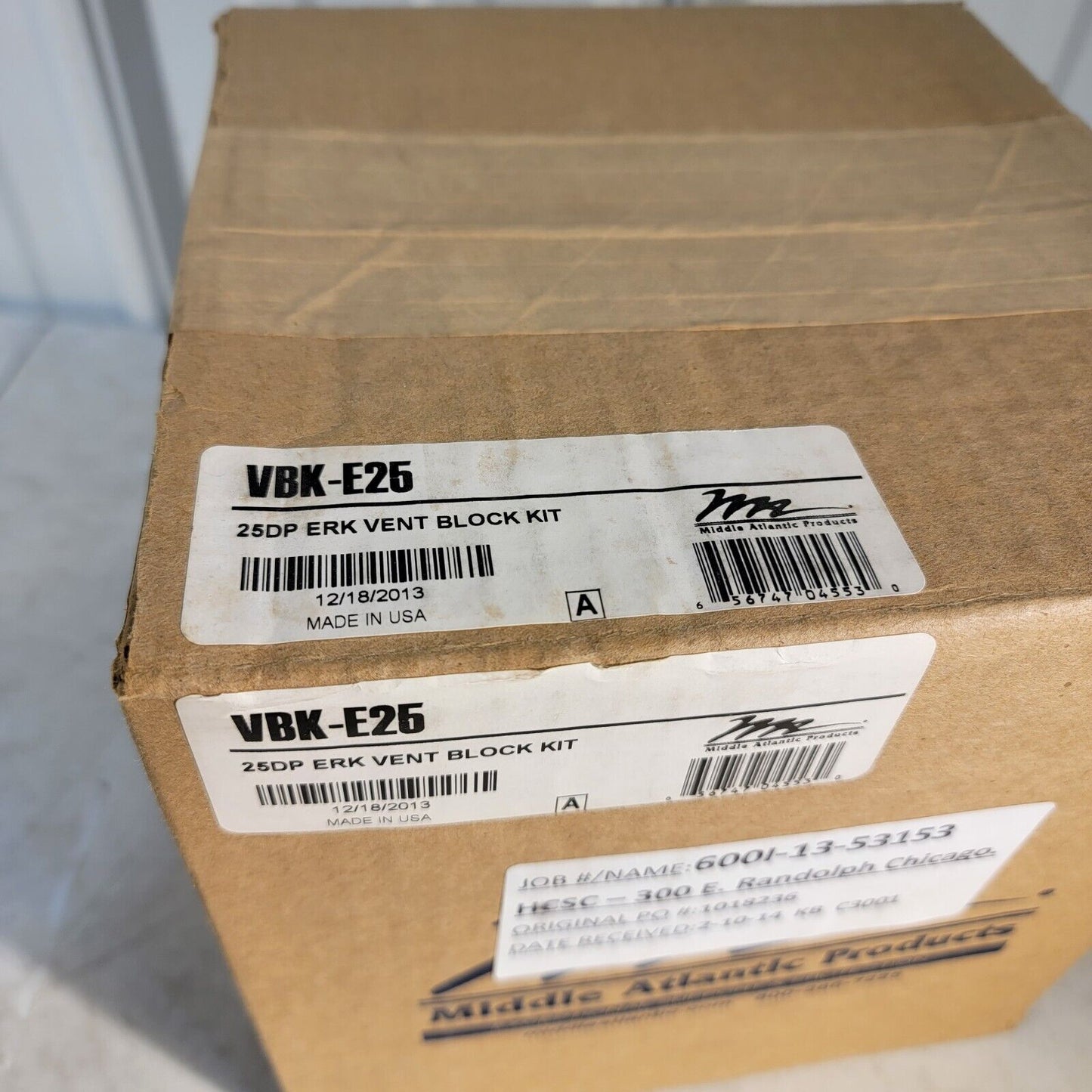 Middle Atlantic VBK-E25 Vent Blocker Kit for 25.0" (63.5 cm) Deep ERK Series