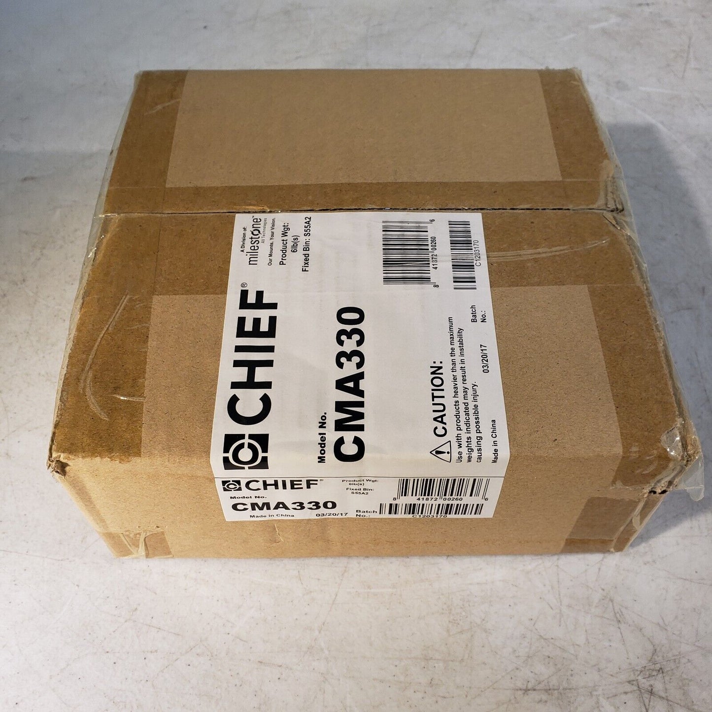 Chief CMA330 8 x 8" Offset Fixed Ceiling Plate