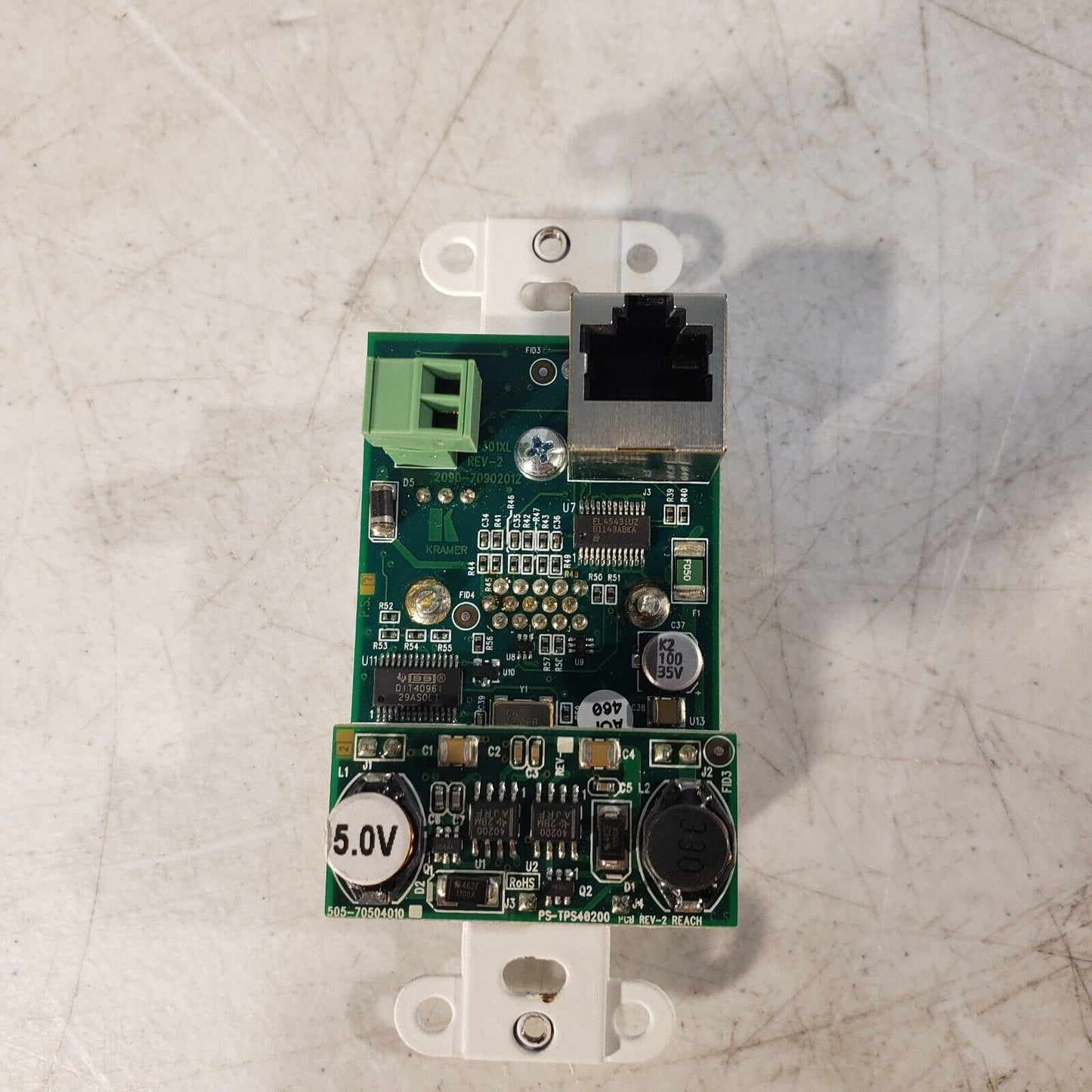 Kramer WP-301XL (W) Computer Graphics Video Stereo Audio Transmitter Wall Plate