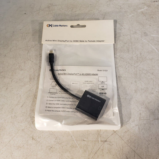 Cable Matters Active Display Port to 4K HDMI Adapter converter Male to Female