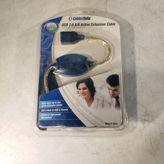 Cables To Go USB 2.0 A/A Active 16FT Extension Cable Male To Female