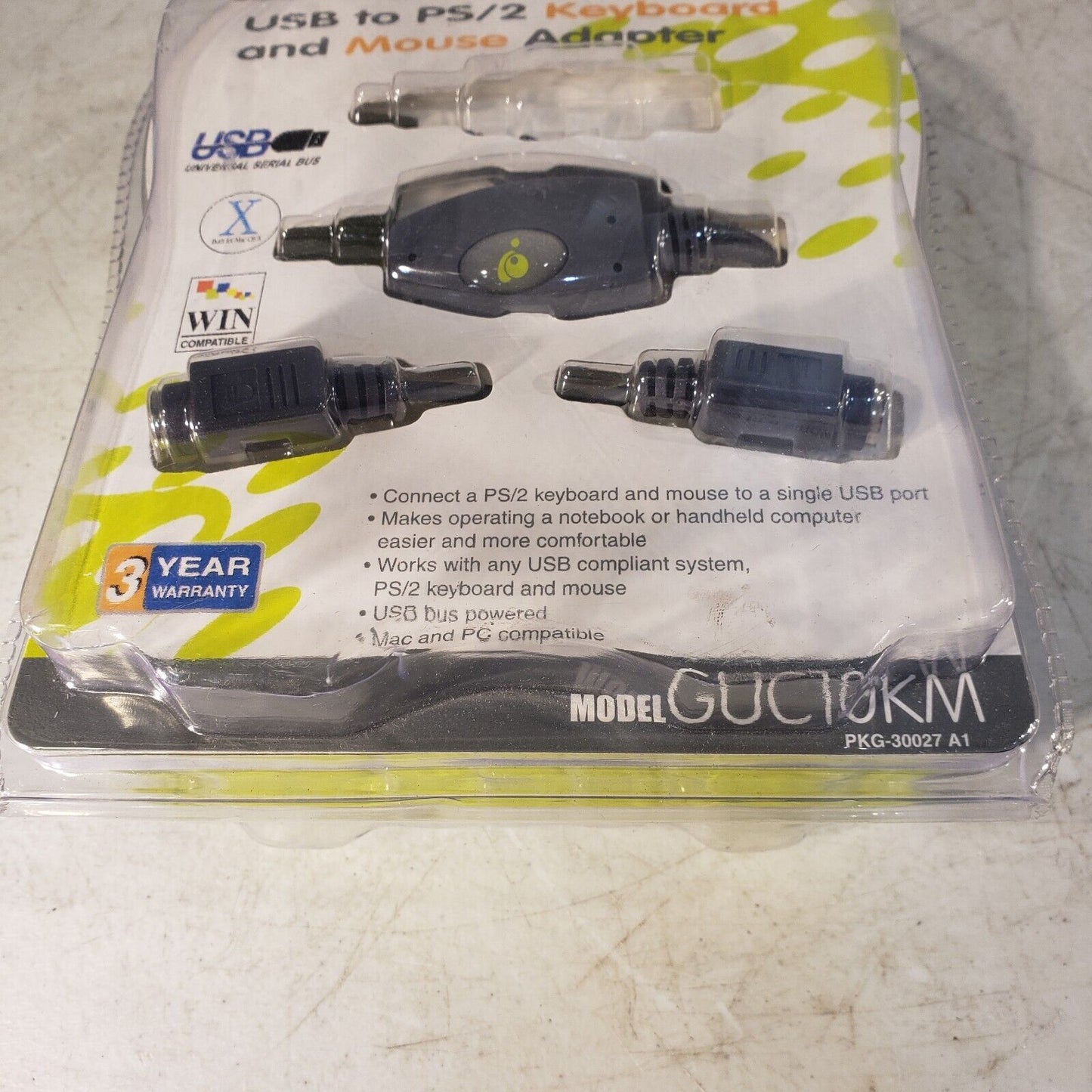 IOGEAR GUC10KM, USB To PS/2 Keyboard And Mouse Adapter