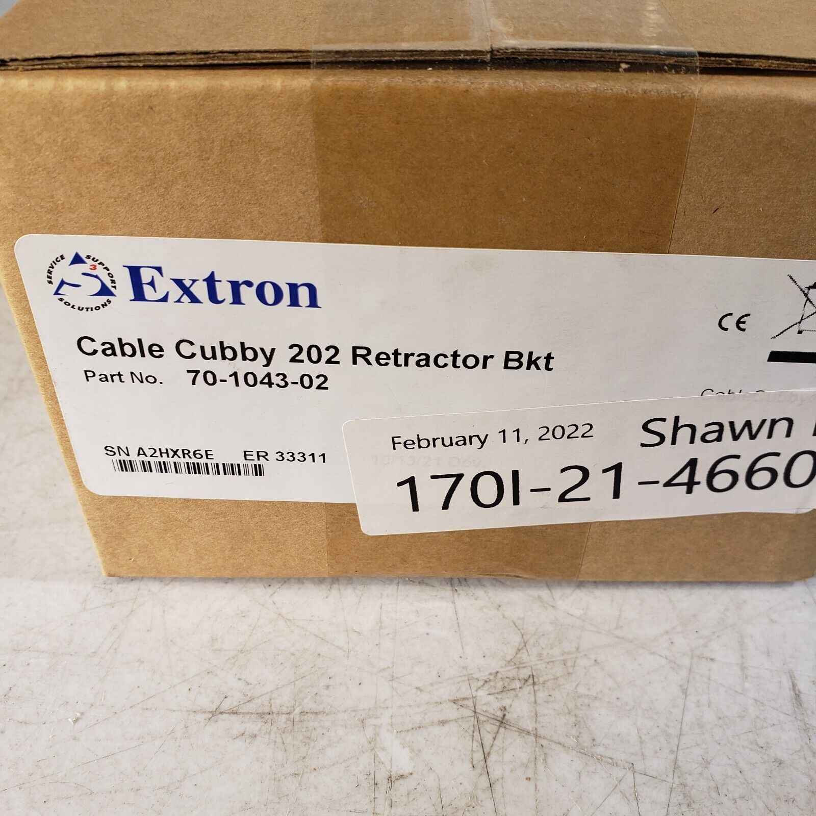 Extron 70-1043-02 Cable Cubby 202 Retractor Bracket For 3 Retractor Mo ...