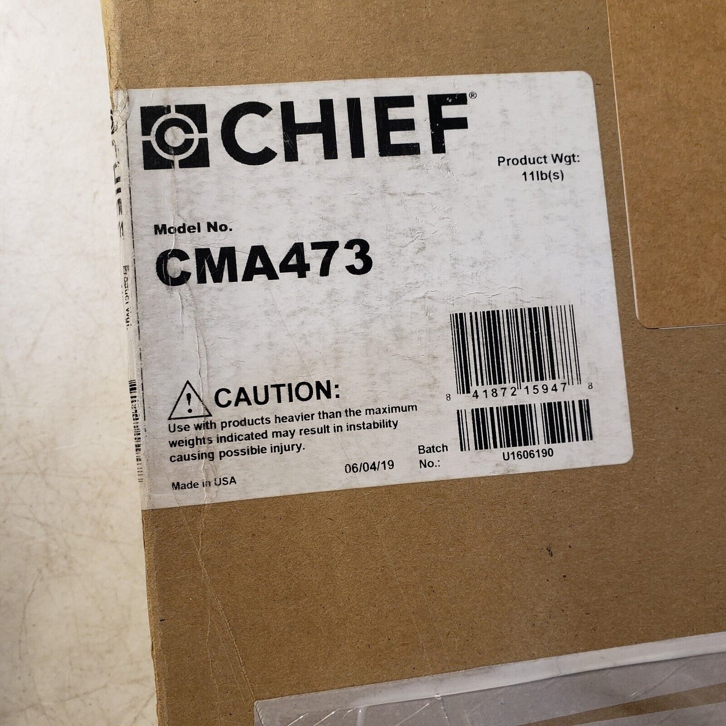Chief CMA473 Plenum Rated Storage Box for CMS440/CMA440