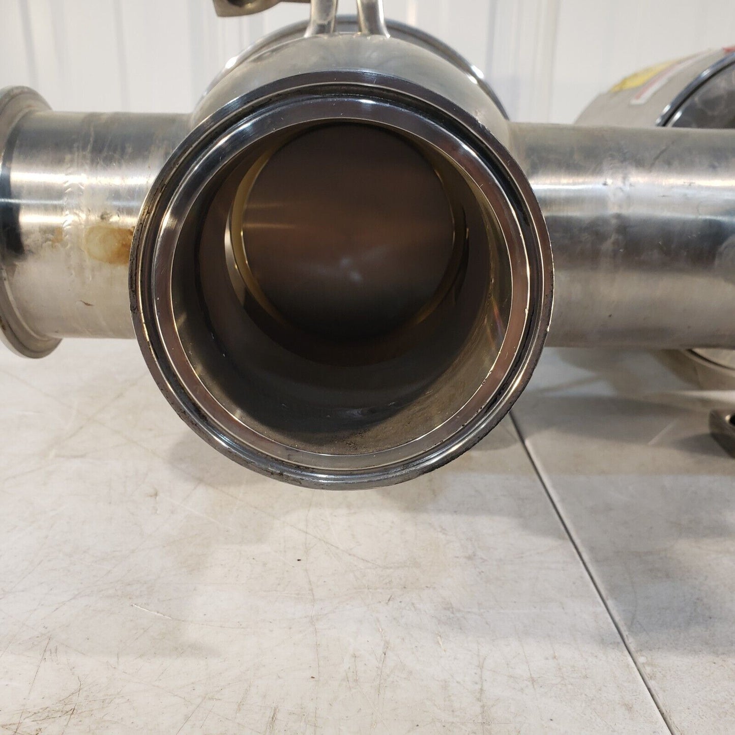 Pair Of Definox DCX3 Flow Control Valves w/ Custom Tri Clamp 3" Fittings  SS