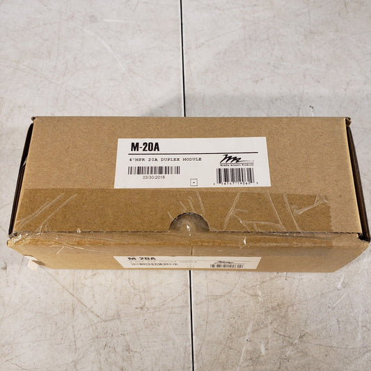 New Middle Atlantic Products M-20A 4" MPR 20A Duplex Module