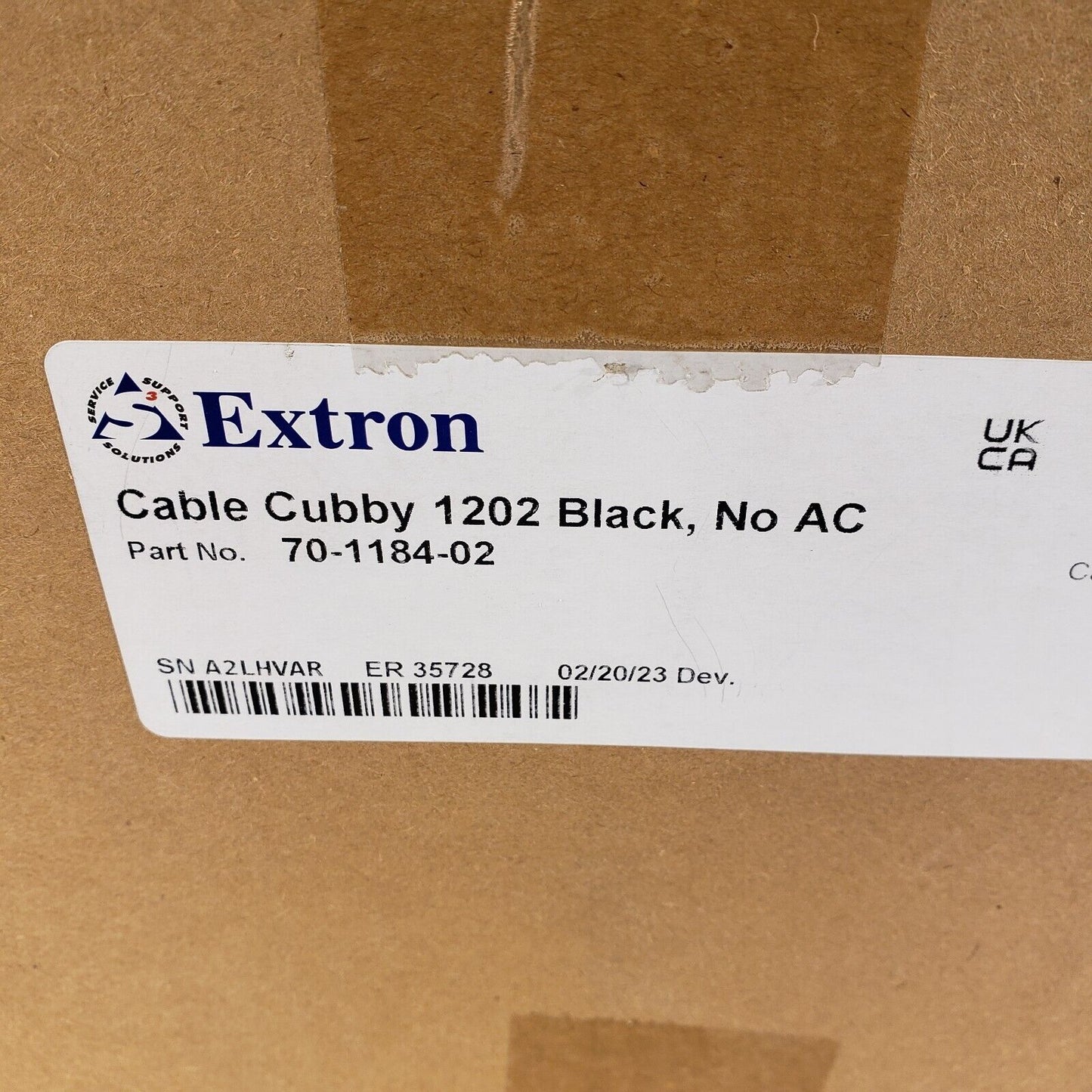 Extron 70-1184-02 Cable Cubby 1202 Black NO AC