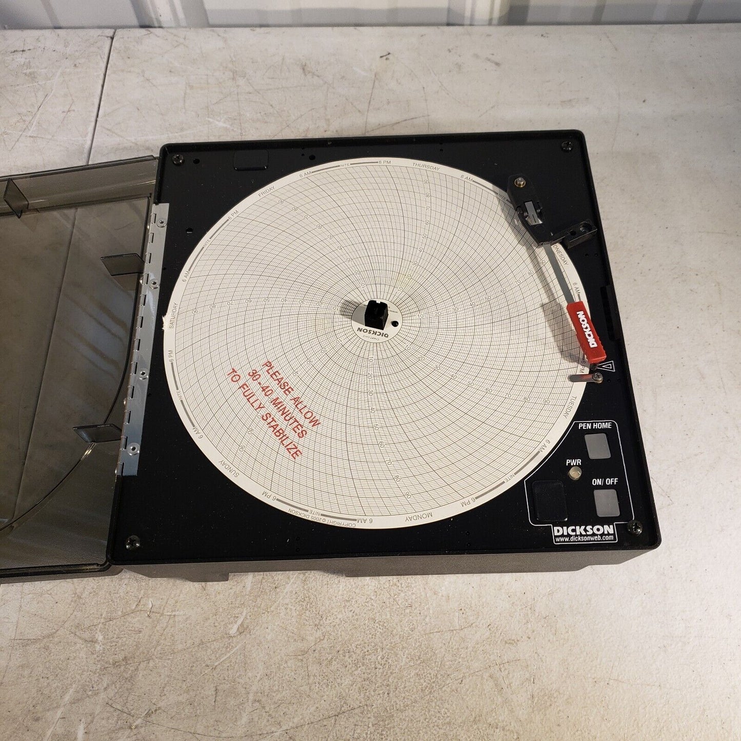 Dickson KT8 / KT801 8" Data Detail Basic Temperature Chart Recorder
