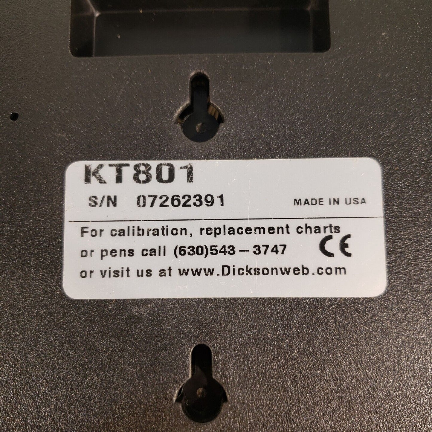 Dickson KT8 / KT801 8" Data Detail Basic Temperature Chart Recorder