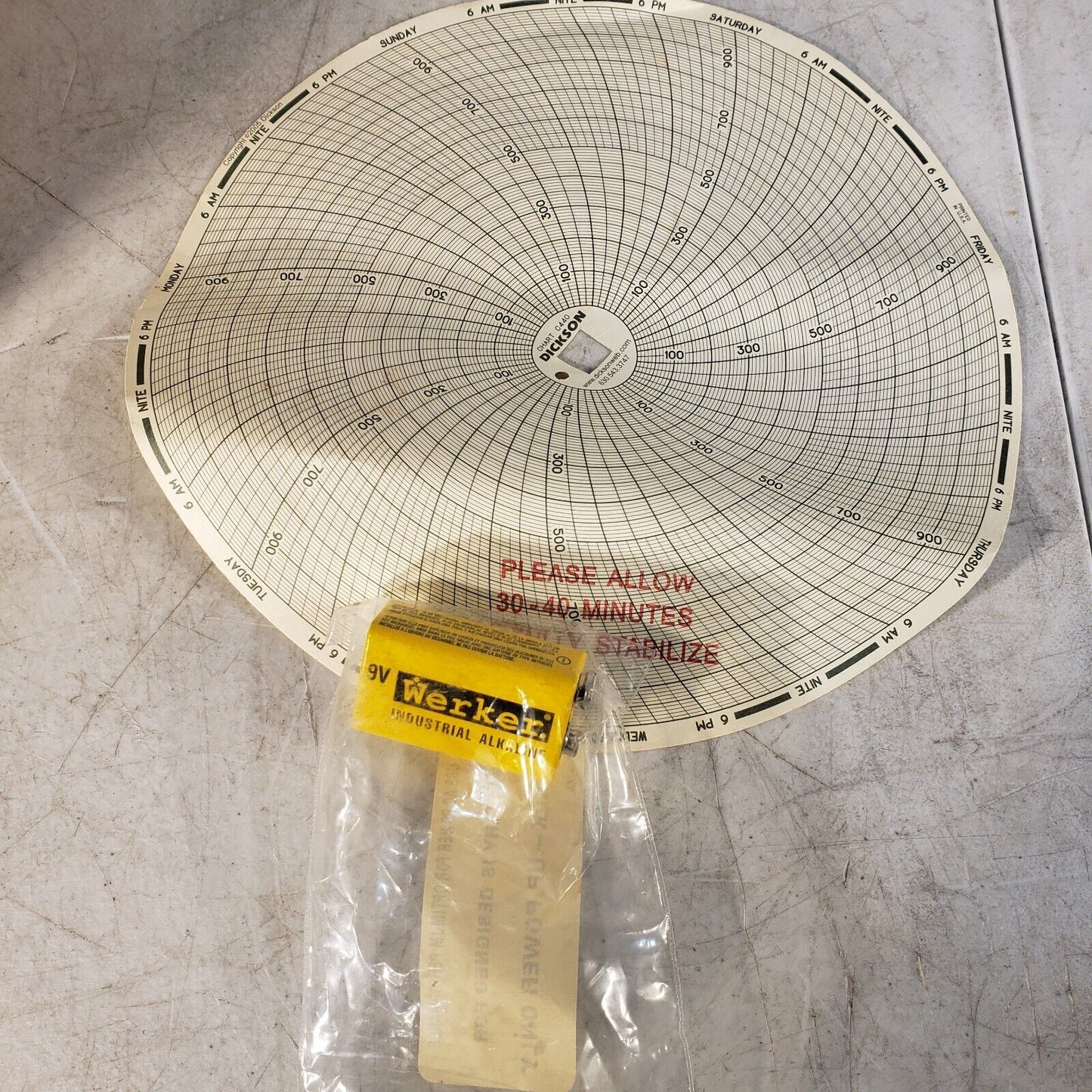 Dickson KT8 / KT801 8" Data Detail Basic Temperature Chart Recorder