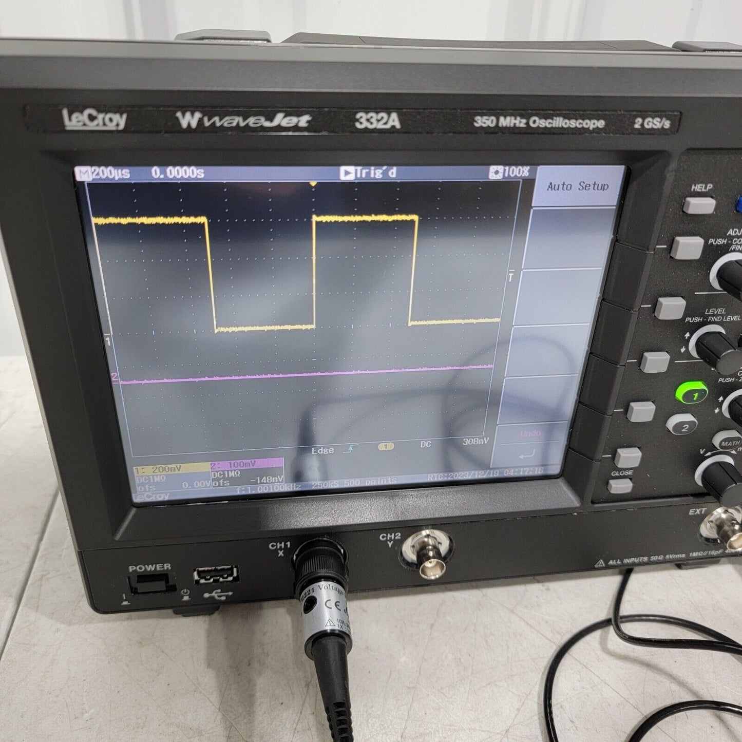 LeCroy WaveJet 332A 350 MHz Digital Oscilloscope 2 GS/s w Software, Manual