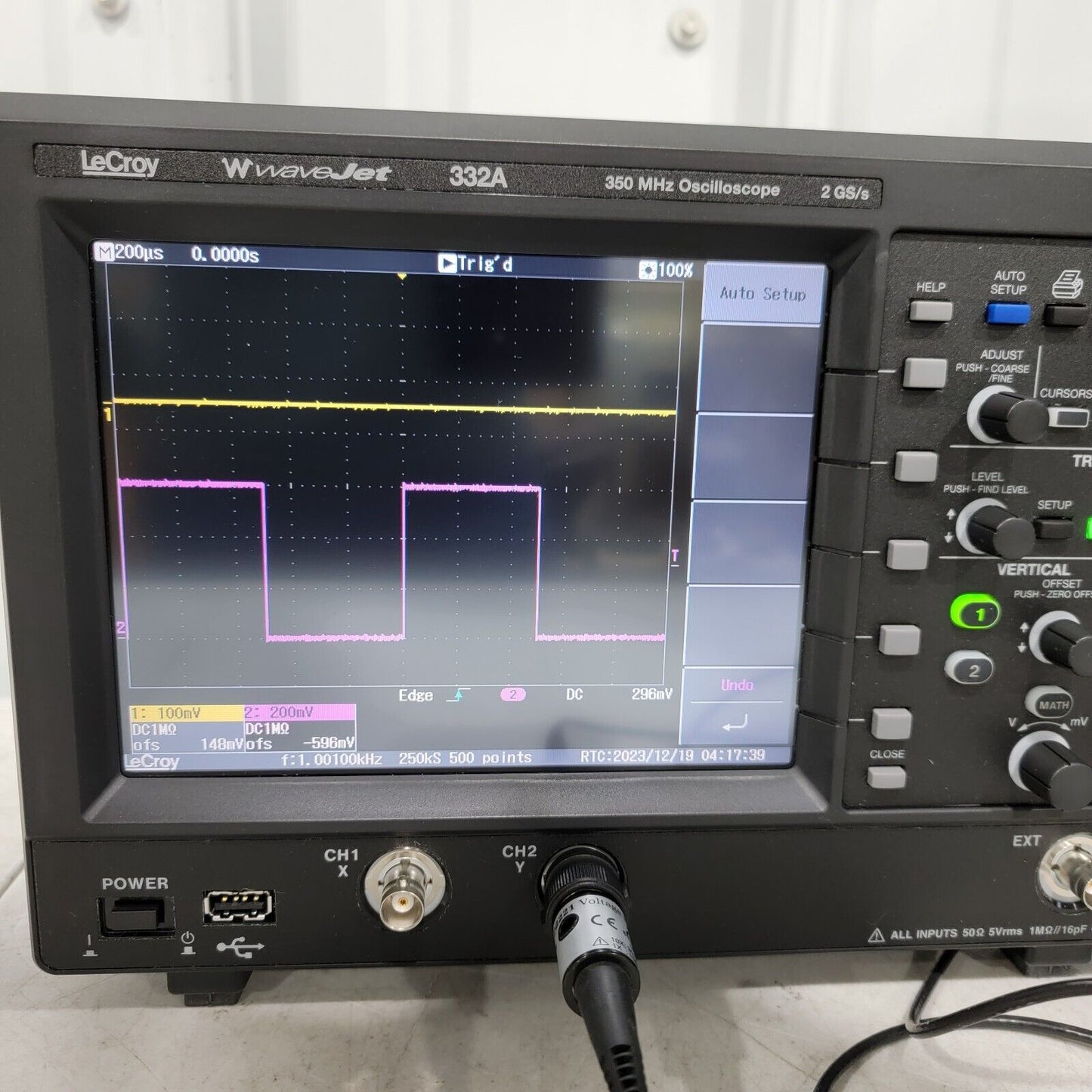 LeCroy WaveJet 332A 350 MHz Digital Oscilloscope 2 GS/s w Software, Manual