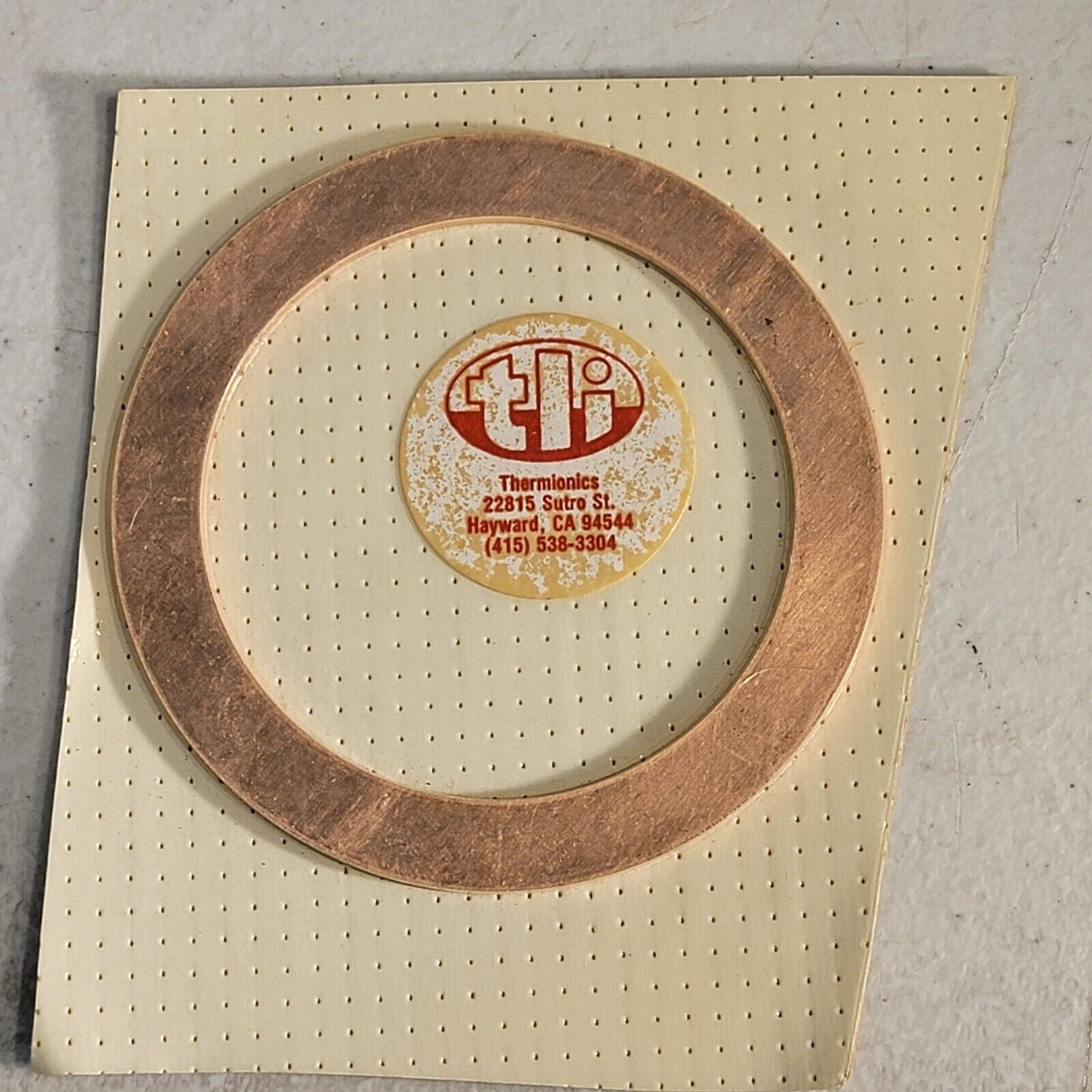 Thermionics 191009 Copper Gasket 4.5" DN63CF OFHC High Vacuum