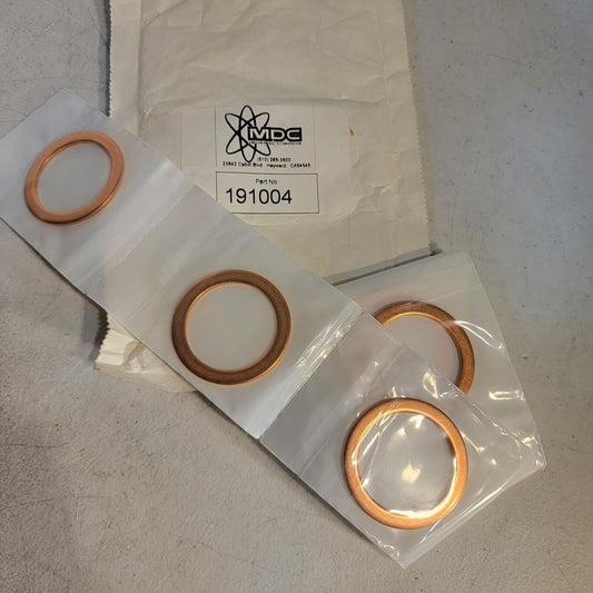 MDC 191004 Copper Gasket 2.75" 10-Pack DN35CF-DN40CF OFHC Copper