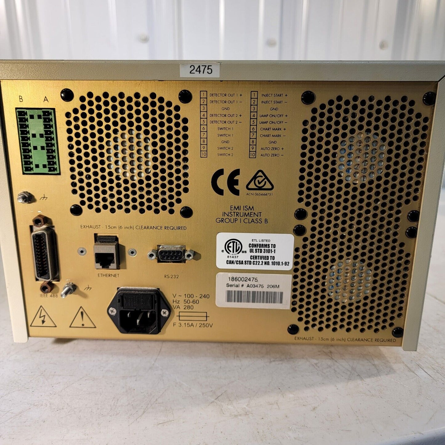 Waters 2475 Multi Wavelength Fluorescence Detector w/ Analytical Flow Cell ERROR