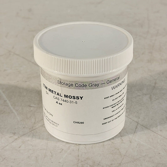 Tin Metal Mossy ACS 99.5% 4 Oz Bottle CAS 7440-31-5