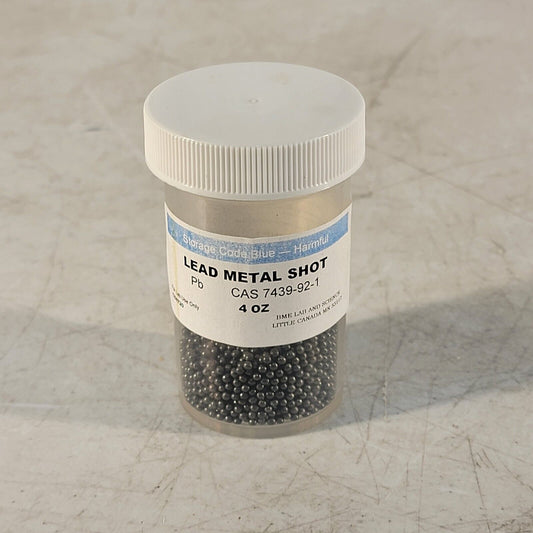 Lead Shot Metal Ball Element 82 Pb 4 Oz Bottle  99.5% CAS 7439-92-1