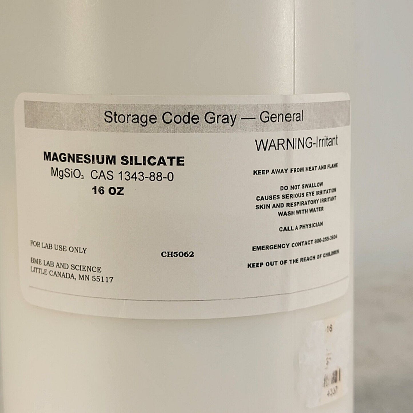 Magnesium Silicate 16 Oz Superfine Talcum Talc 99% ACS Lab Grade 1343-88-0