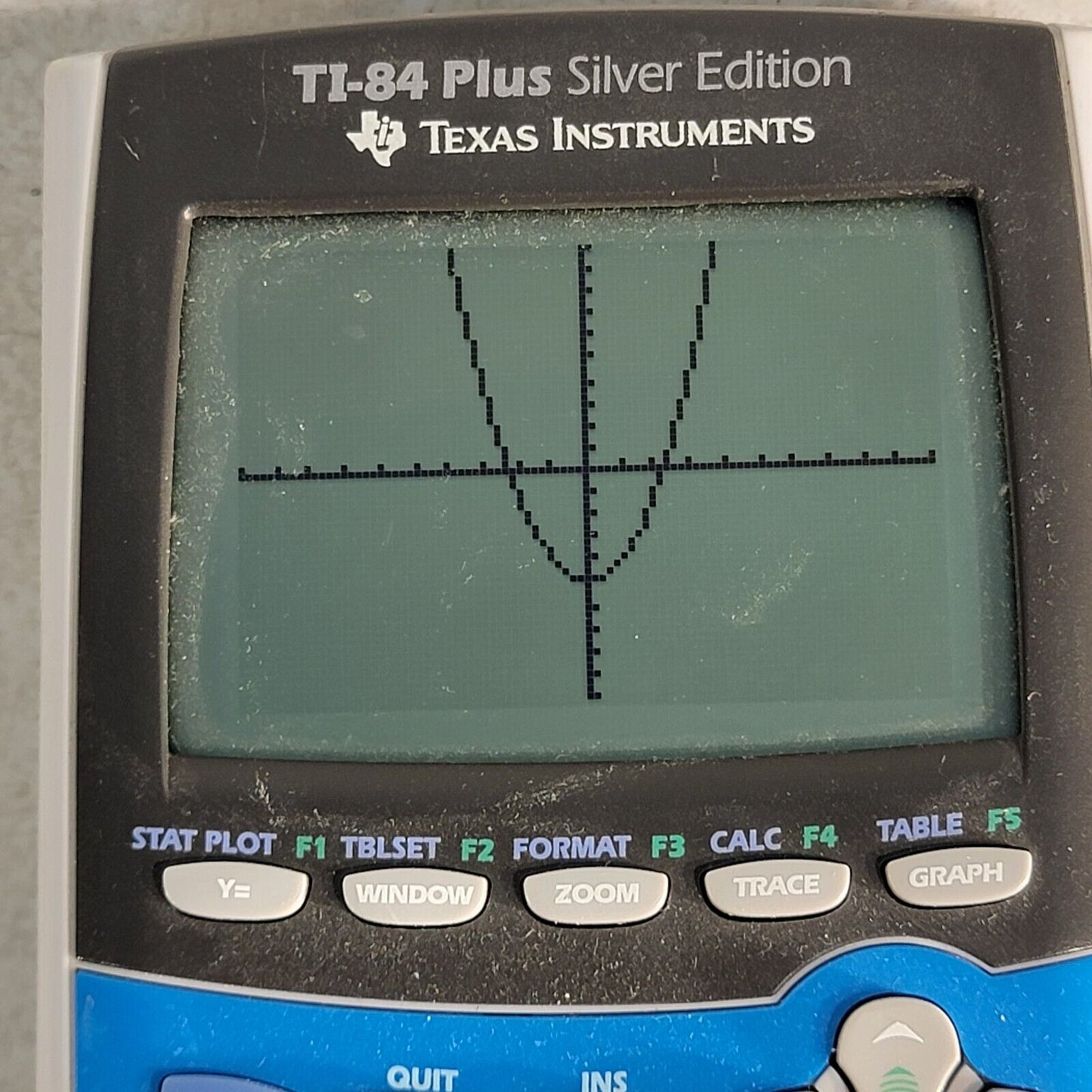 Texas Instruments TI83 Plus Silver Edition Graphing Calculator Blue Accent