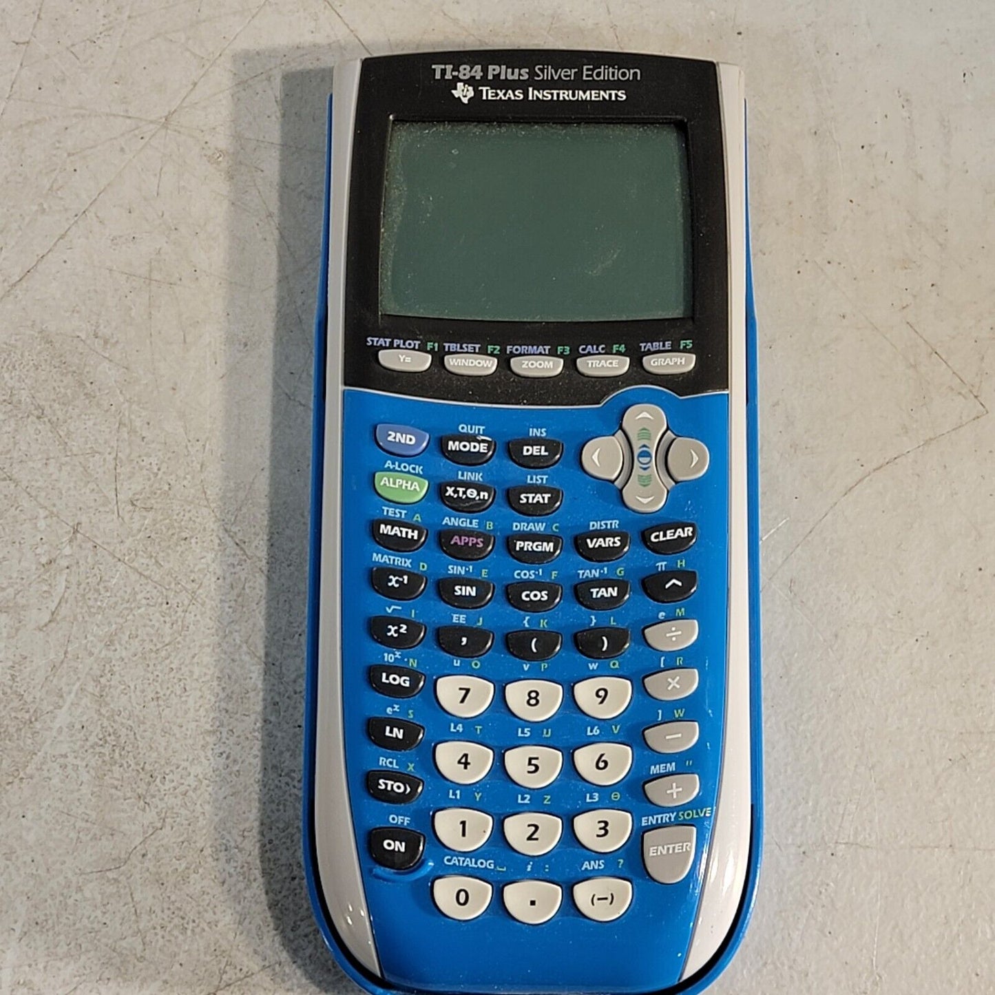Texas Instruments TI83 Plus Silver Edition Graphing Calculator Blue Accent