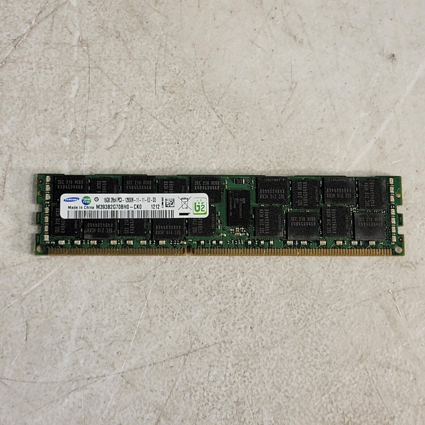 Samsung 16GB 2Rx4 DDR3-1600 PC3-12800R REG ECC 1.5V Memory M393B2G70BH0-CK0