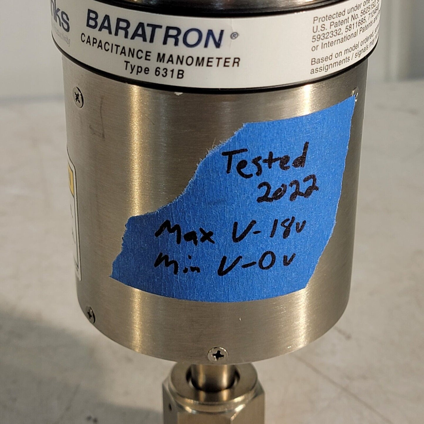 MKS 631B11TBFH Baratron Capacitance Manometer 10 Torr Vacuum Gauge 1/2" VCR