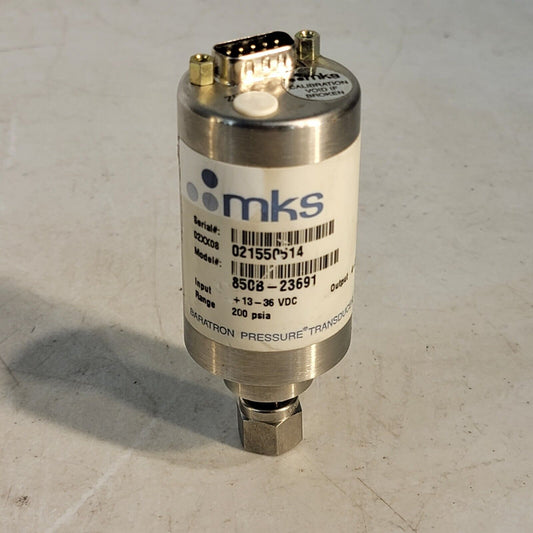 TESTED- MKS 850B-23691 Baratron Pressure Transducer 200 psia 4-20mA