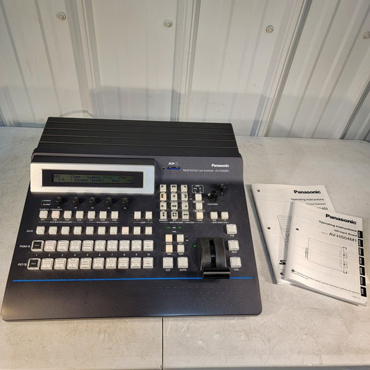 Panasonic AV-HS400AN Compact Live Multi-Format Switcher w 2x AV-HS04M1 + Manuals