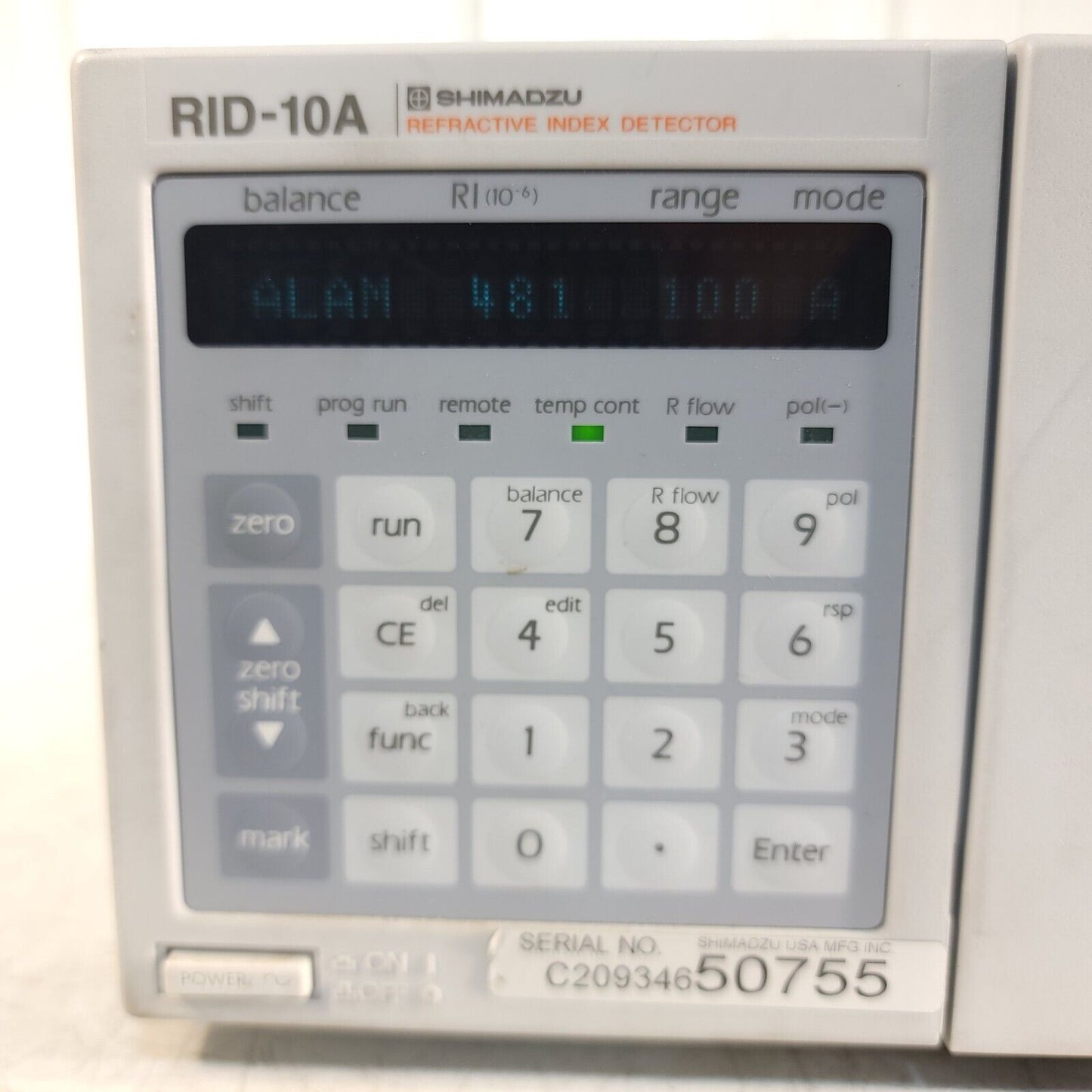 Shimadzu RID-10A Refractive Index Detector 228-45095-32 w/ Manual