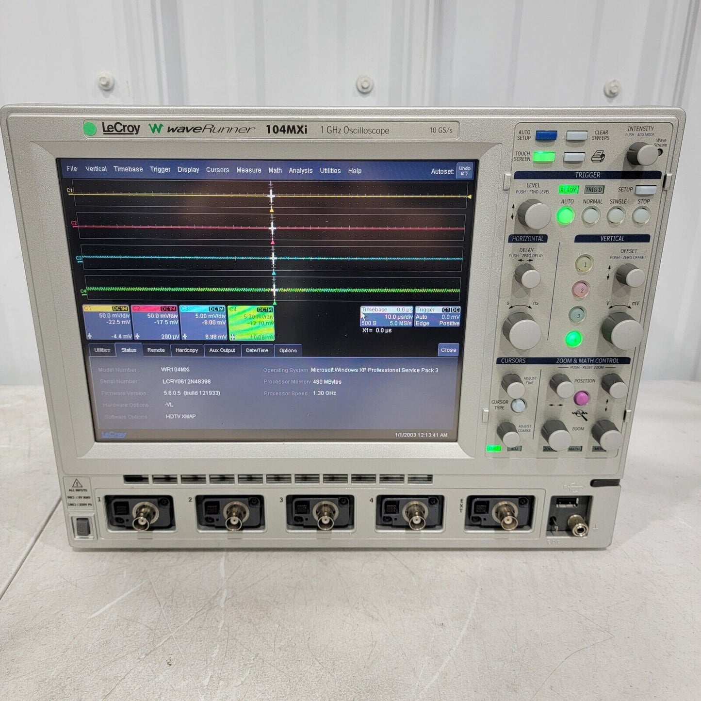 READ DESCRIPTION- LeCroy WaveRunner 104MXi 1GHz Oscilloscope 10 GS/s HDTV XMAP