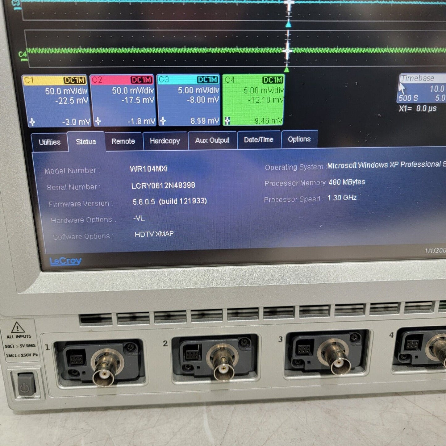 READ DESCRIPTION- LeCroy WaveRunner 104MXi 1GHz Oscilloscope 10 GS/s HDTV XMAP
