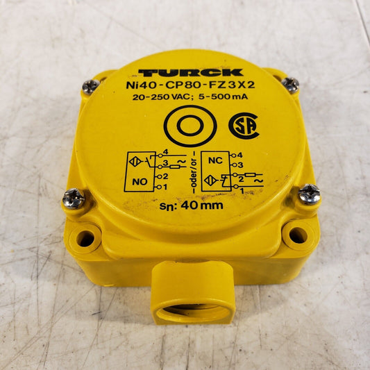 Turck NI40-CP80-FZ3X2 Proximity Switch, 20-250VAC 5-500mA