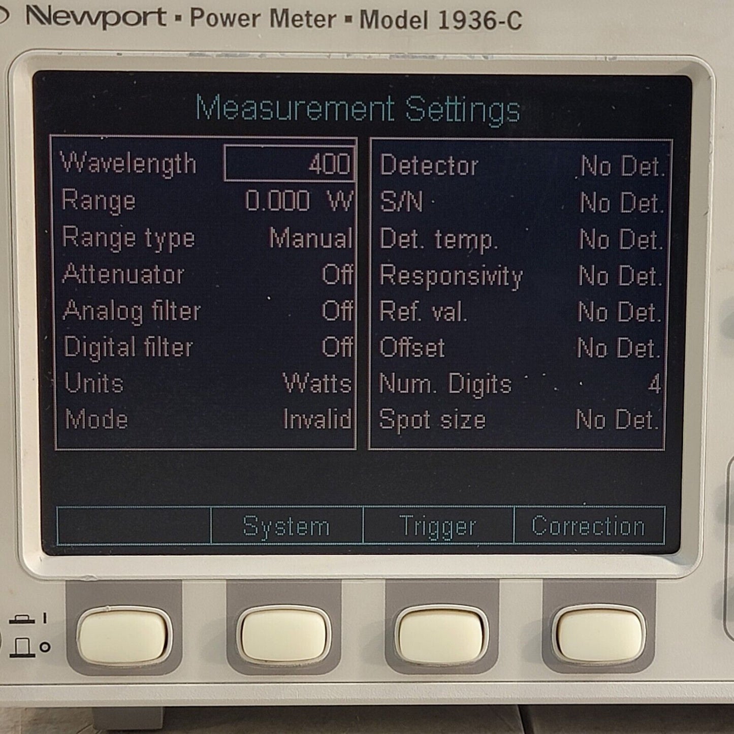 MKS Newport 1936-C Single Channel Optical Power Meter High-Performance