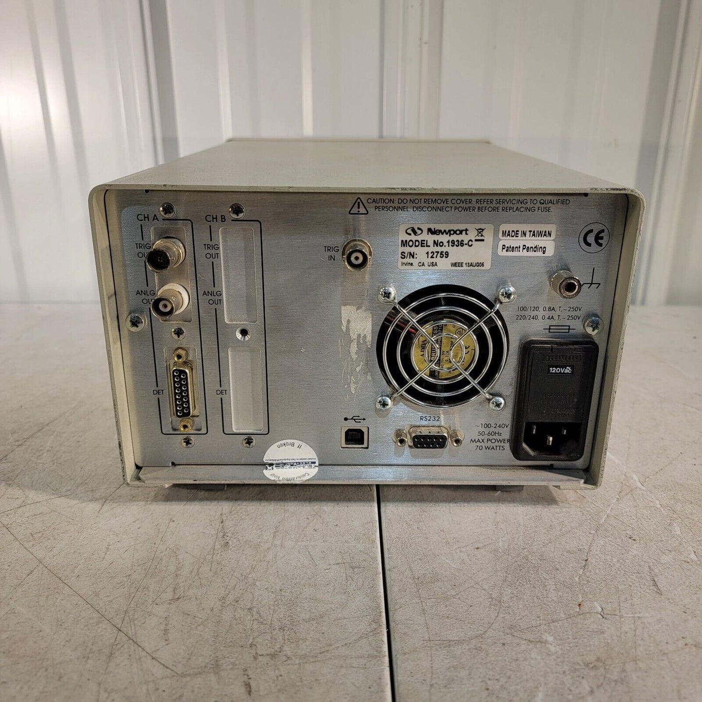 MKS Newport 1936-C Single Channel Optical Power Meter High-Performance