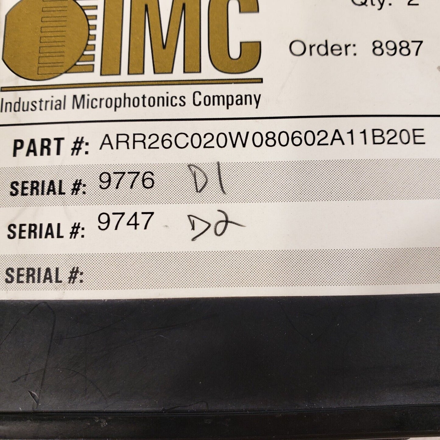 Industrial Microphotonics IMC Diode Array ARR26C020W080602A11B20E 200W 790-820nm