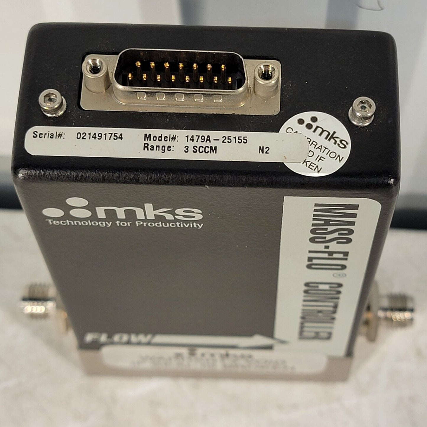 MKS 3 SCCM N2 MFC Mass-Flo Controller 1479A-25155 1/4" Swagelok Tested Works