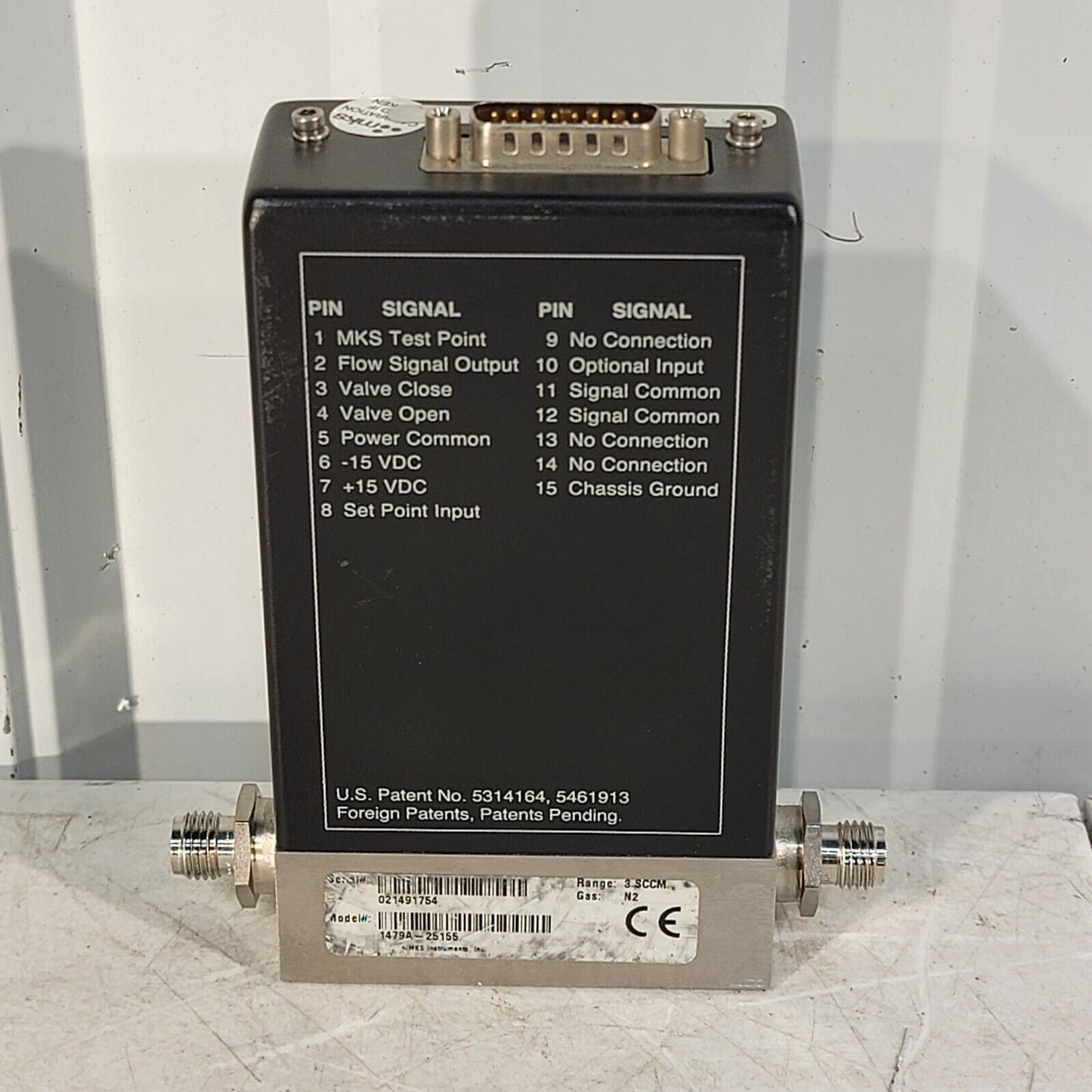 MKS 3 SCCM N2 MFC Mass-Flo Controller 1479A-25155 1/4" Swagelok Tested Works