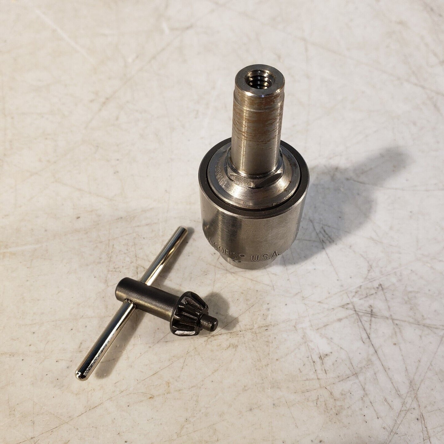 Jacobs 1BA 3/8-24THD 0-6.5mm 0-1/4 inc Drill Chuck Keyed Heavy Duty w/ Key