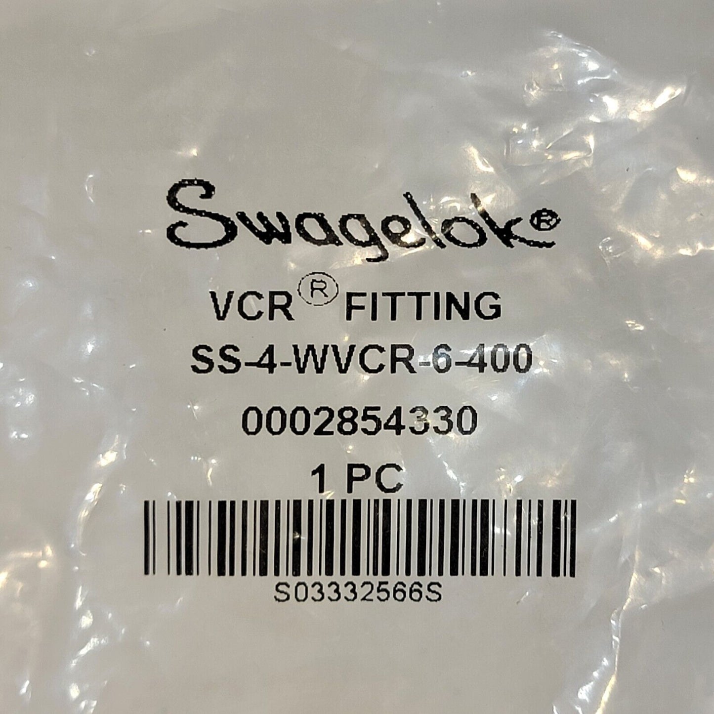 Swagelok SS-4-WVCR-6-400 316 Stainless Steel Welded VCR 1/4" Tube Fitting