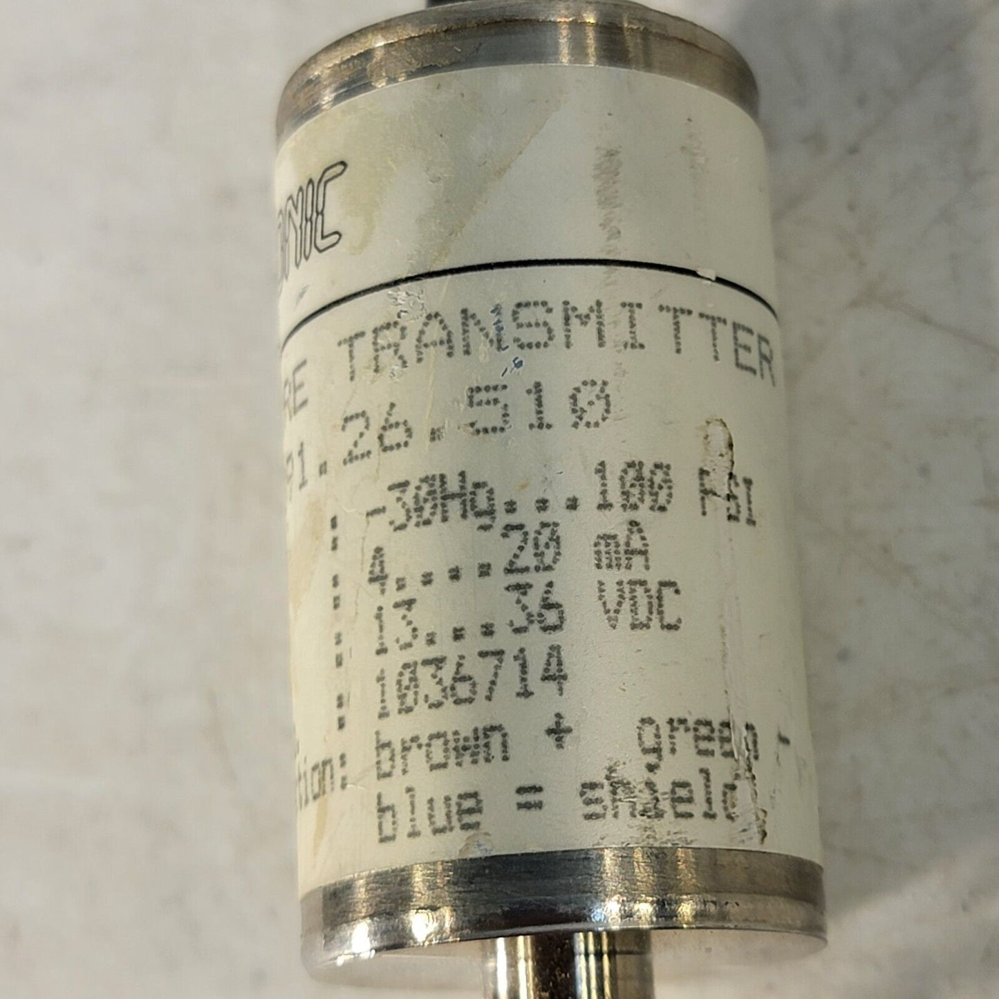 Wika Tronic 891.29.510 Pressure Transmitter w/ Readout -30Hg to 100 PSI 4-20mA