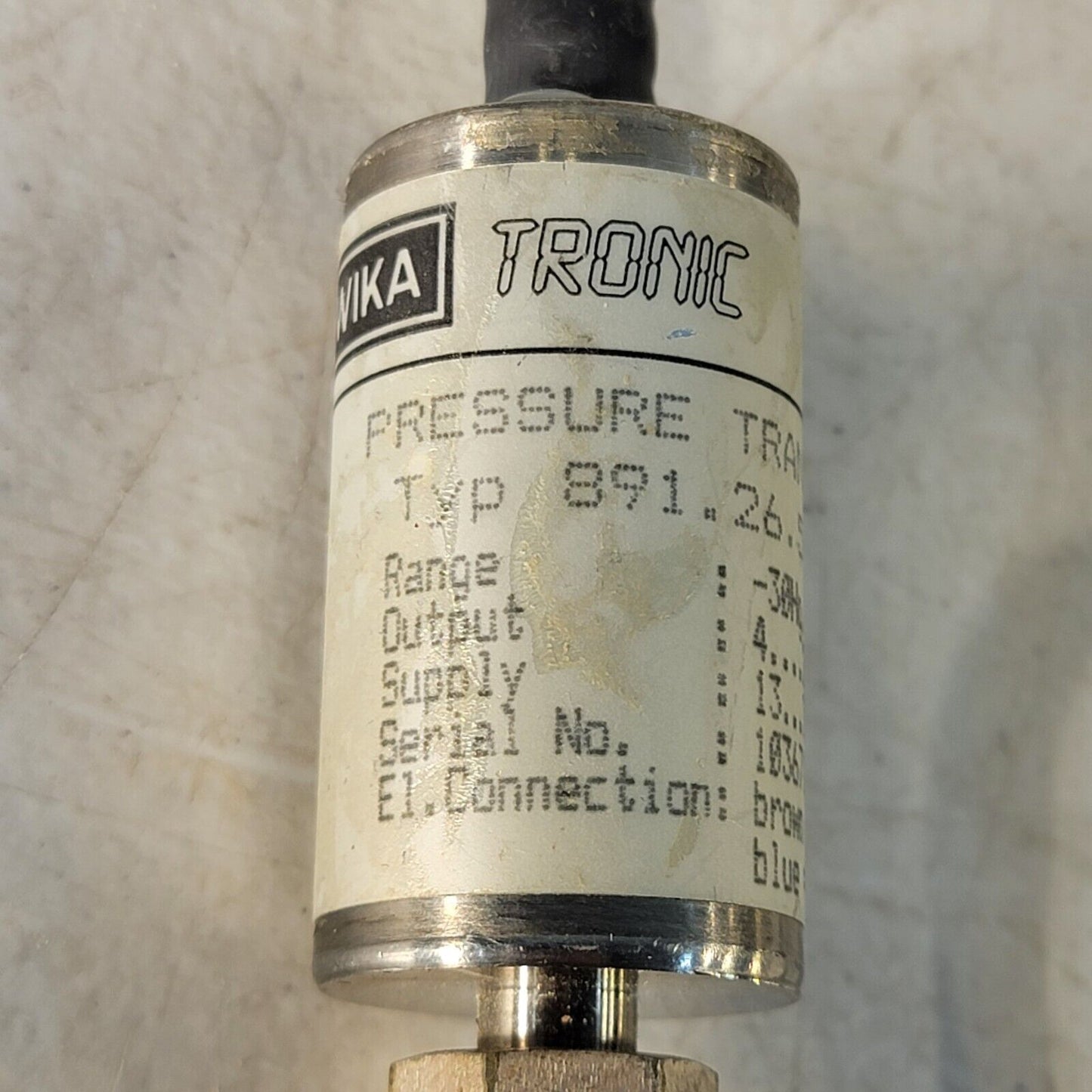 Wika Tronic 891.29.510 Pressure Transmitter w/ Readout -30Hg to 100 PSI 4-20mA