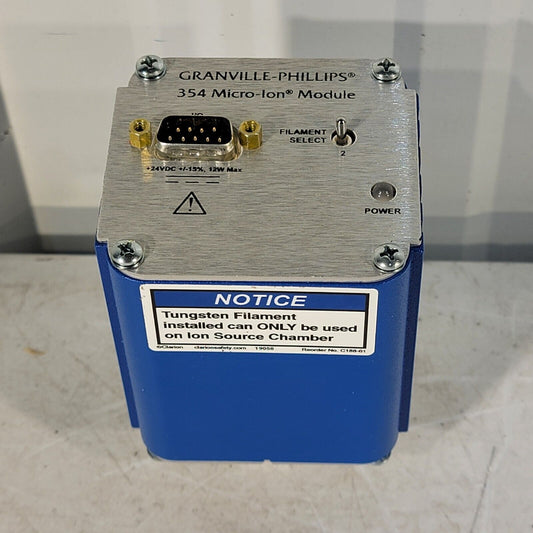 TESTED- Granville Phillips MKS 354001-TE-T Micro-Ion Gauge Module  KF25 NW25 Vac