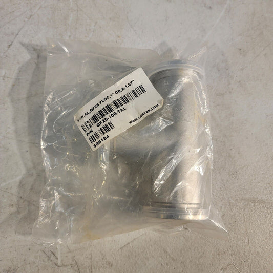 Kurt J Lesker QF25-100-TAL KF25 NW25 TEE AL QF25 FLGS 1" OD TUBE 1.97" Long Vac