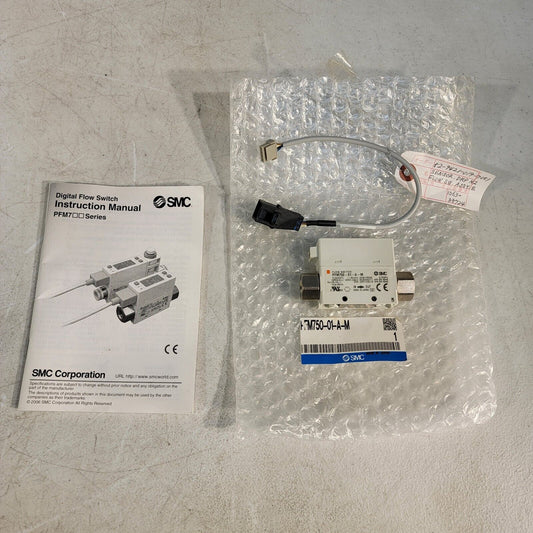 SMC PFM750-01-A-M Digital Flow Switch PFM7 Series 1-50L/min 24VDC 0.75 MPa
