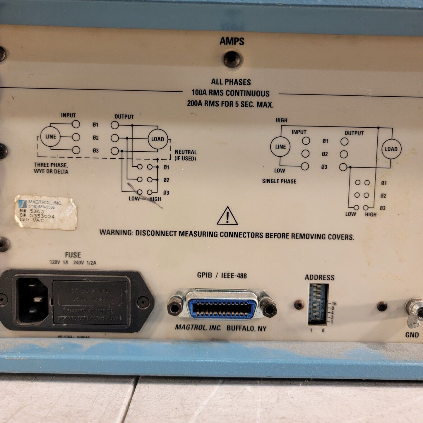 Magtrol 5300 Power Analyzer 3-Phase 1-Phase 100A 600V Max