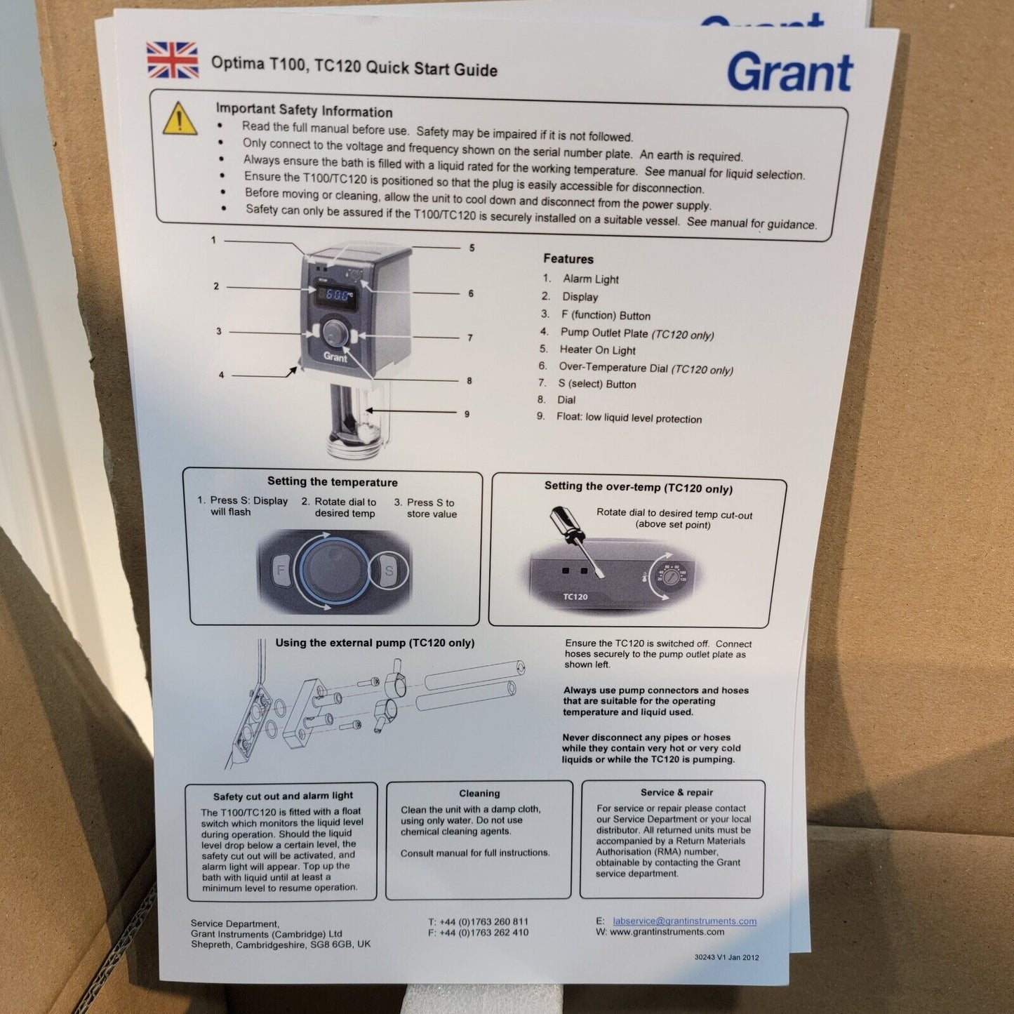 Grant TC120 Heating Circulator w/ Pump and 18L Bath ST18 Stainless Steel
